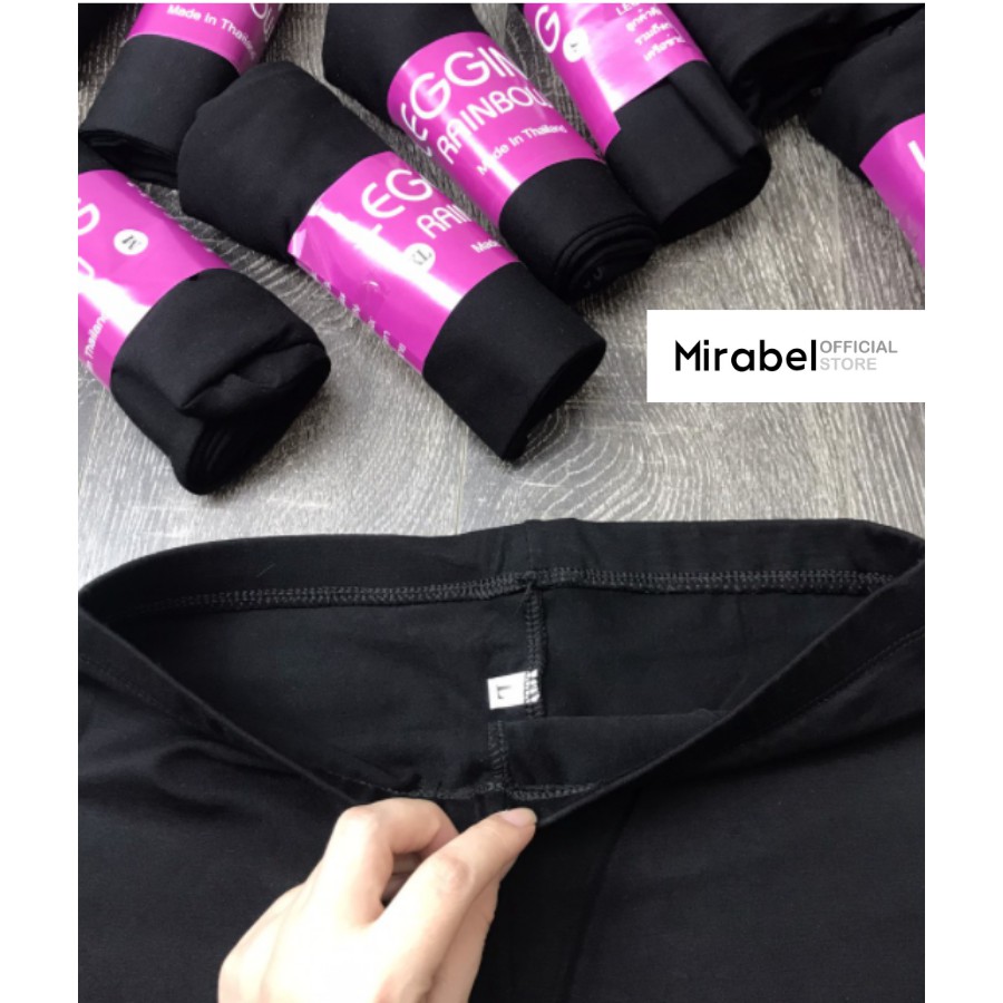 Quần legging lửng đùi nữ Mirabel quần legging cạp cao siêu co giãn cotton 100% loại 1
