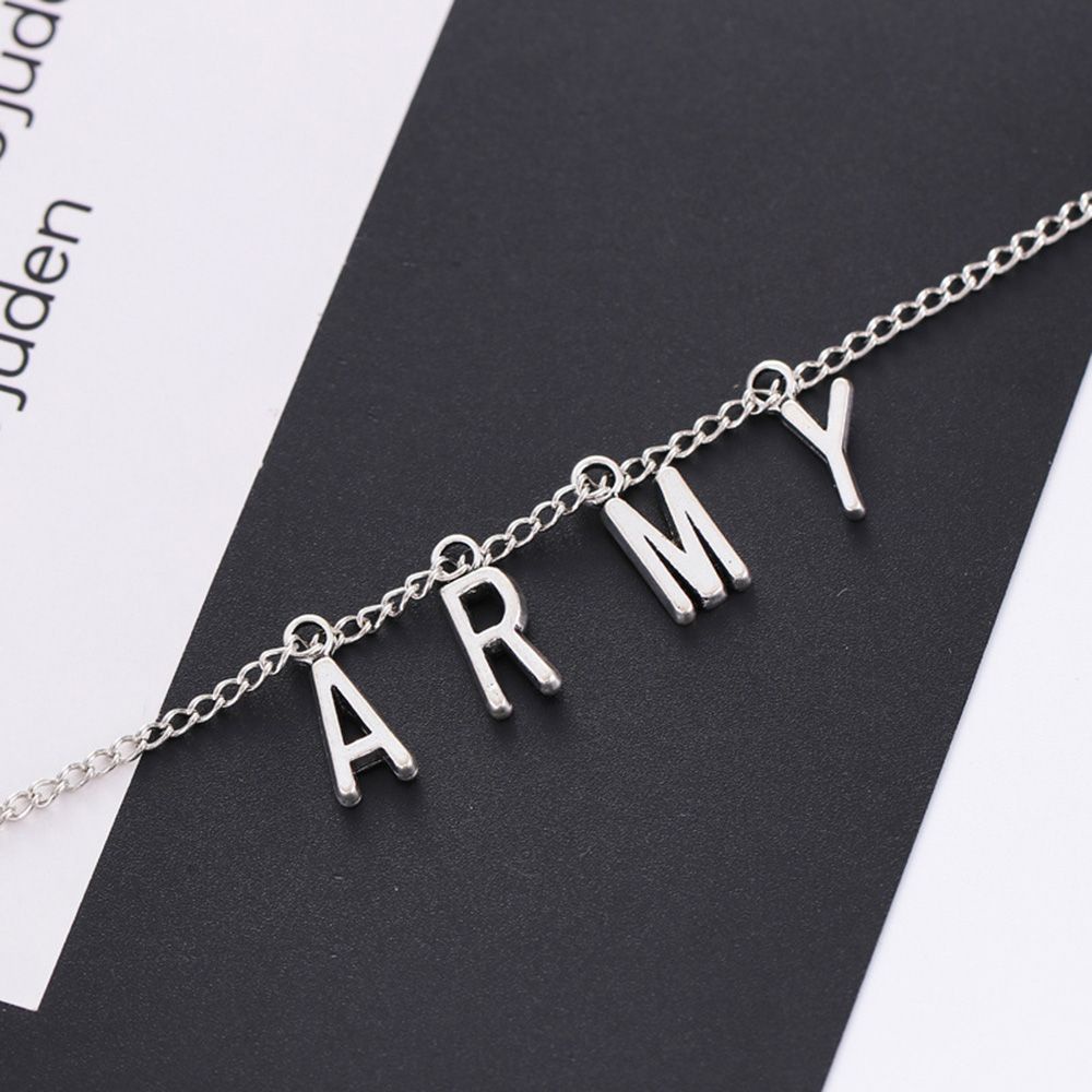 Vòng cổ Mặt Có Khắc Chữ BT21 Thời Trang Dễ Thương Cho Fan BTS