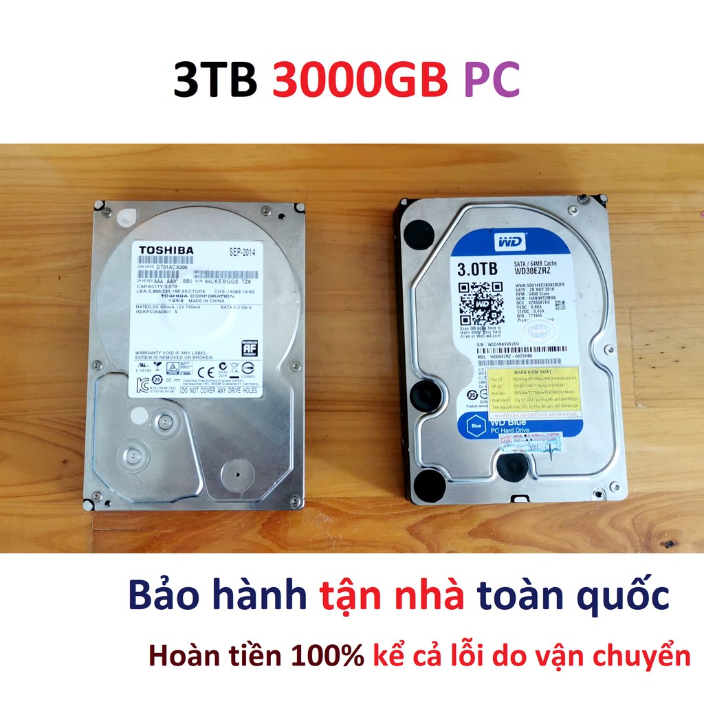 Ổ cứng 3TB HDD 3TB máy bàn 3T 3000GB camera desktop 3.5 inch bảo hành tận nhà 1 đổi 1