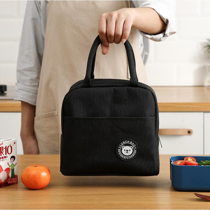 Túi đựng cơm thiết kế Hàn Quốc - Lunch Bag Có lớp bạc giữ nhiệt dễ vệ sinh