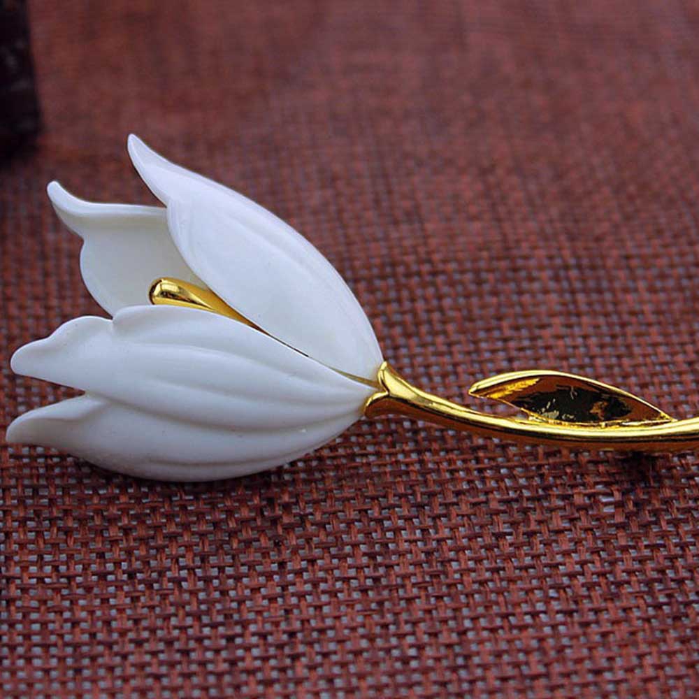 Trâm cài áo bằng nhựa hình bông hoa thời trang dự tiệc