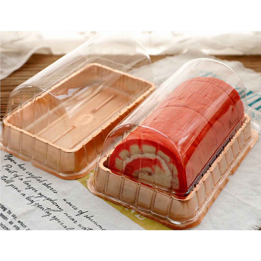 Hộp Bánh Cuộn Đế Vàng Kim Nắp Trong