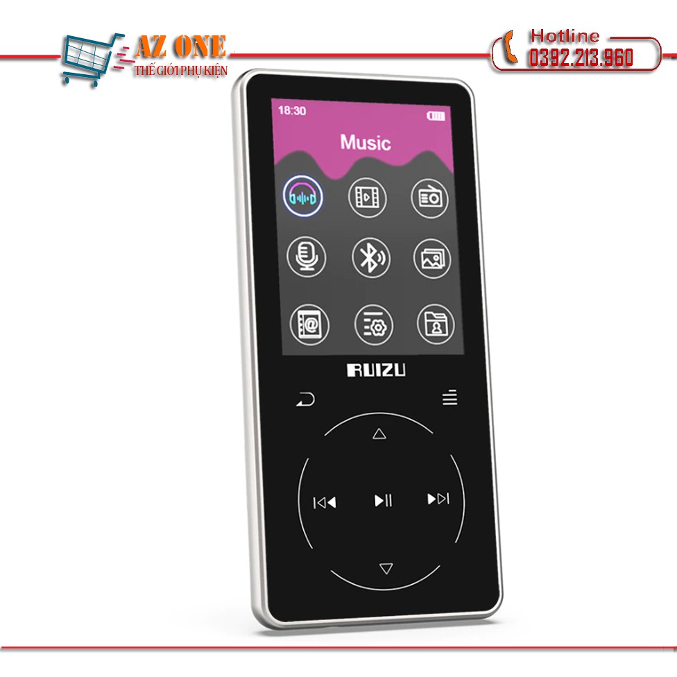 Máy Nghe Nhạc MP3 Lossless Bluetooth 4.1 Ruizu D16 Bộ Nhớ Trong 8GB