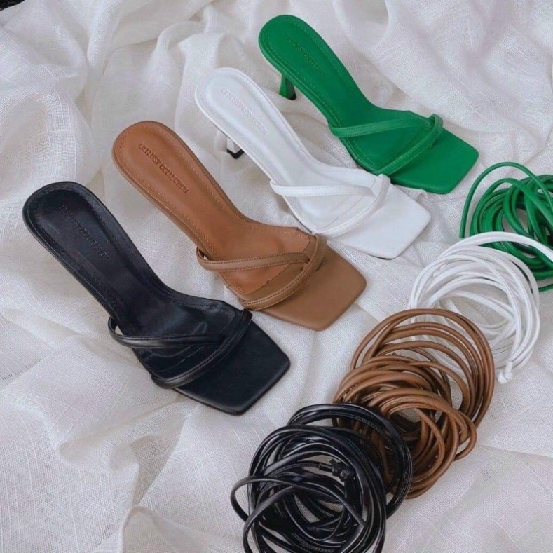 Giày sandal kẹp dây quấn cổ chân san chảnh