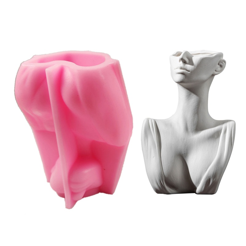 Khuôn Silicone Làm Chậu Hoa / Xi Măng Hình Bình Hoa Sáng Tạo DIY