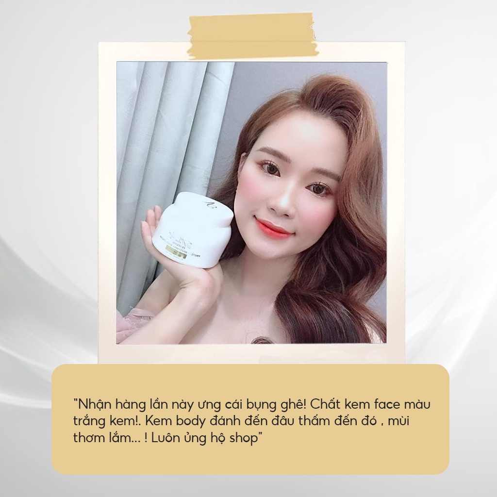 Bộ combo dưỡng trắng tiết kiệm kem trắng da mặt &amp; Kem body mềm nước hoa A Cosmetics - Beauty at home