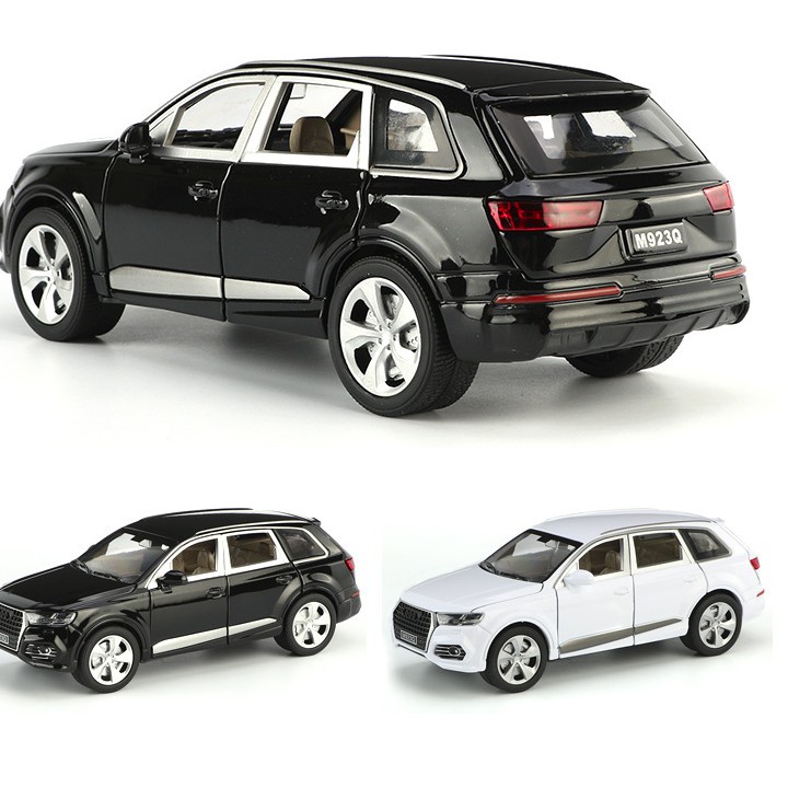 Xe mô hình ô tô Audi Q7 SUV XLG tỉ lệ 1:24 - Xe bằng kim loại chạy cót mở được các cửa có âm thanh và đèn