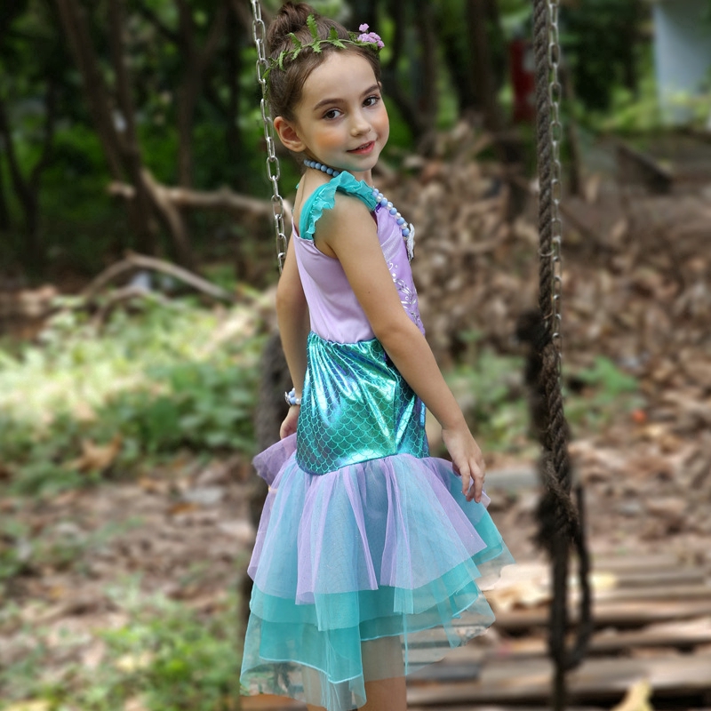 Đầm công chúa cosplay nàng tiên cá cho bé gái