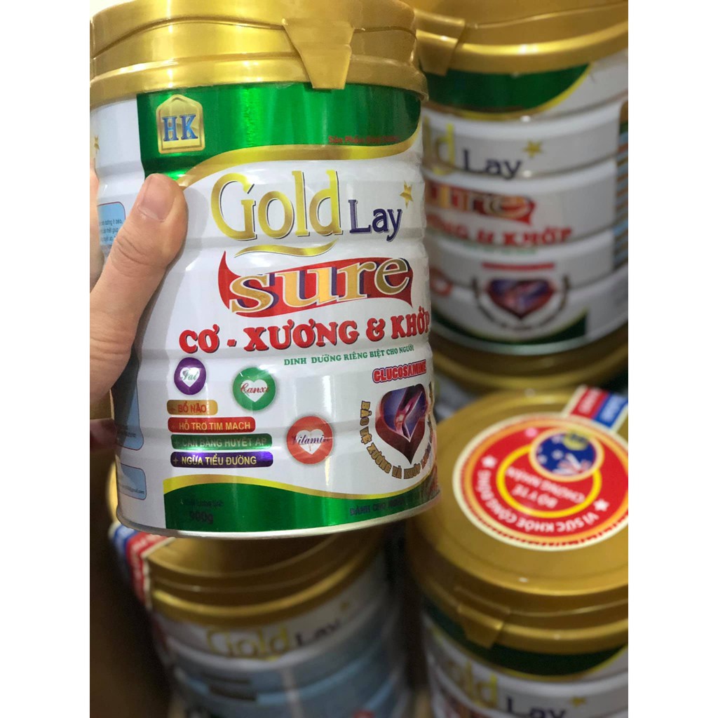 Sữa Goldlay sure xương khớp 900g date t2/2024 - Dinh dưỡng cho người bị bệnh xương khớp, tiểu đường