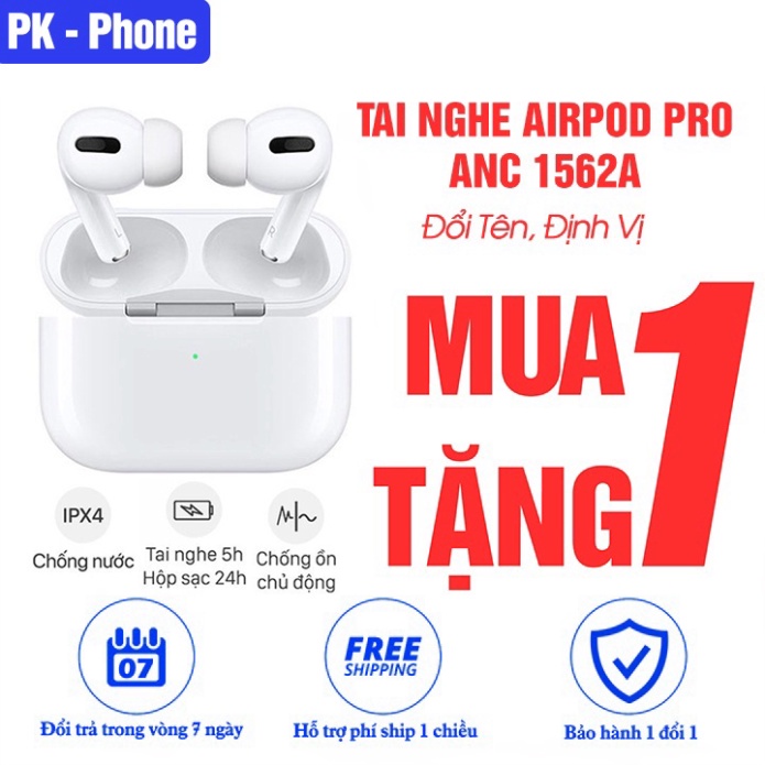 Tai Nghe Airpods Pro ANC Âm Thanh Vòm, Chống Ồn 40DB, Fix Pin Ảo, Share Audio