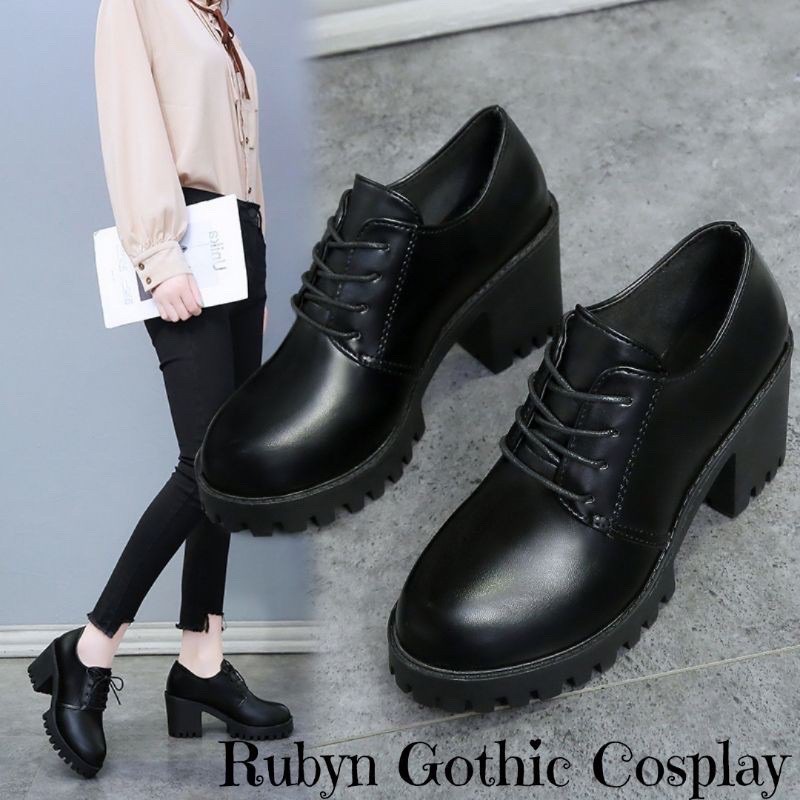 🔥 Giày Boots cao gót mẫu mới, giày cao gót phong cách gothic  A88