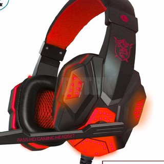 Tai nghe có dây game thủ SY830 có Micro đèn LED màu đỏ đen