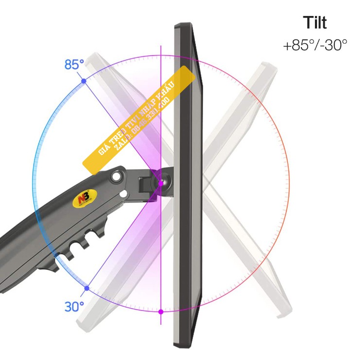 [NEW 2021] Giá Treo Màn Hình Máy Tính North Bayou NB-H80 17 - 27 Inch Tay Treo Màn Hình Máy Tính Gắn Bàn