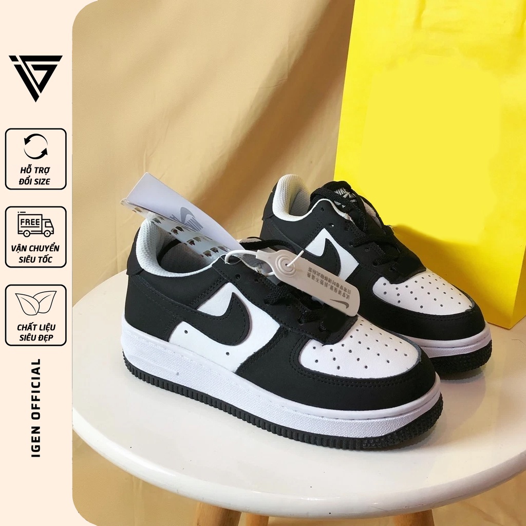 Giày_Nike AF1 Nam Nữ, Giày Air Force 1 Panda Đen Trắng Thể Thao Thời Trang Hàng Đẹp Full Box Tặng Kèm Phụ Kiện