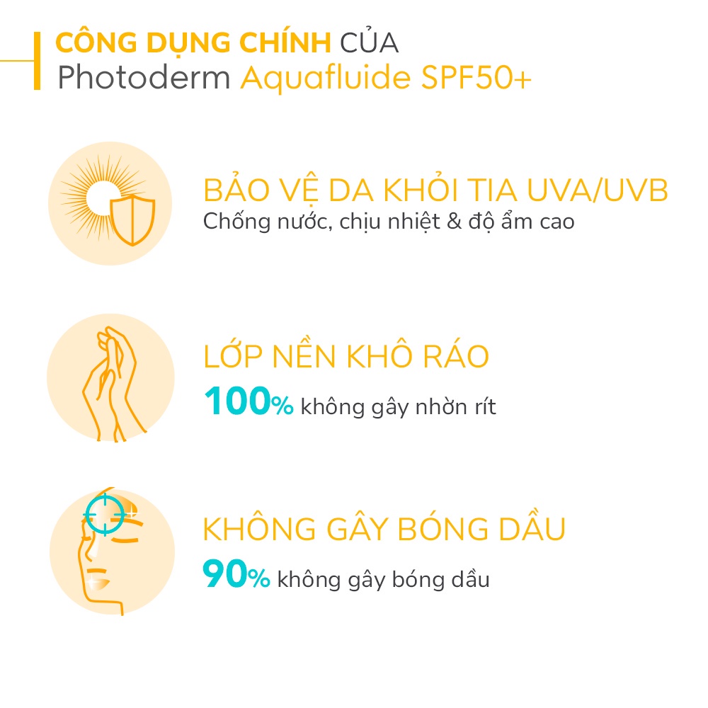 Kem chống nắng kiềm dầu cho mọi loại da Bioderma Photoderm Aquafluide SPF50+ Claire 40ml