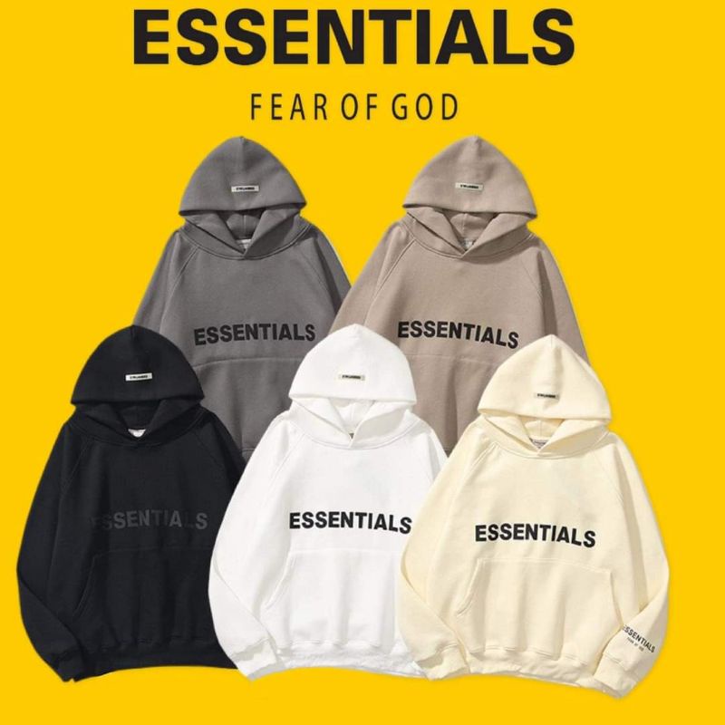 Áo Hoodie ESSENTIALS FEAR OF GOD FOG SS2020 / Nam Nữ Nỉ Bông Cực Ấm Form Rộng Thoải Mãi
