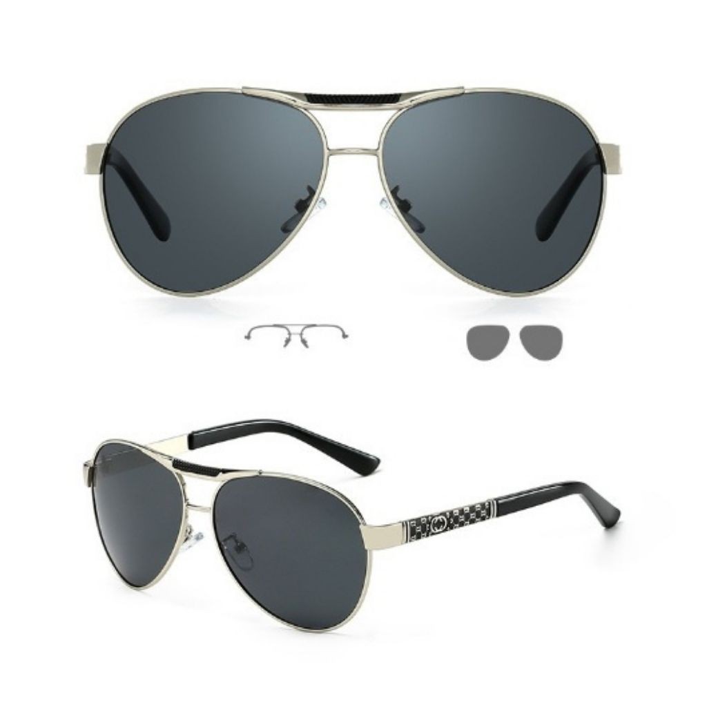 Kính râm đi đêm chống lóa đèn, chống tia UV phong cách Châu Âu, gọng kim loại, mắt kính nhiều gam màu thời trang unisex | BigBuy360 - bigbuy360.vn