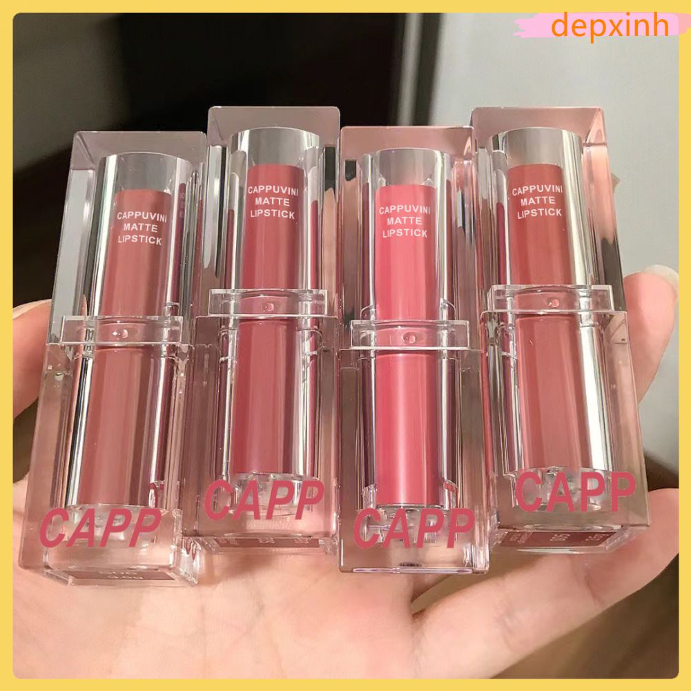 Còn Hàng Cappuvini Dưỡng Ẩm Matte Nhung Sương Không Dễ Decolorize Son Môi Cá Tuyết