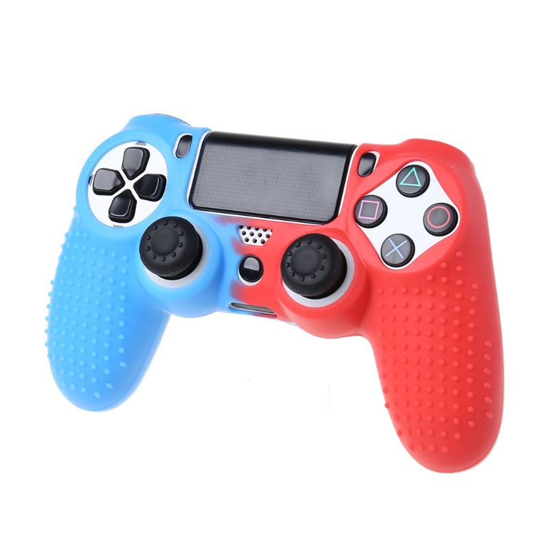 1 Set Vỏ Bảo Vệ Nút Bấm Bằng Silicone Họa Tiết Chấm Bi Cho Sony Ps4