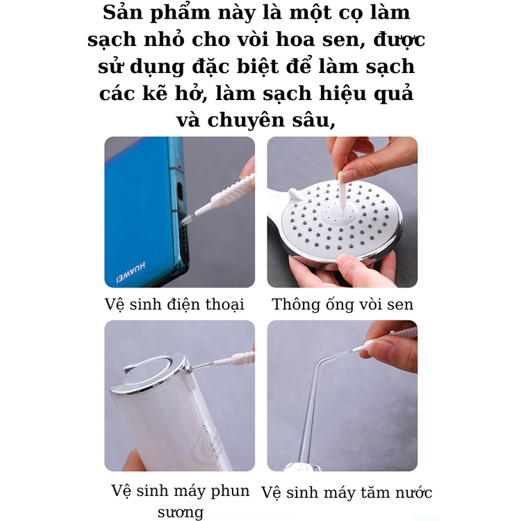 Set 10 cọ vệ sinh lỗ tai nghe, lỗ vòi hoa sen  đa năng chống nghẹt tiện dụng