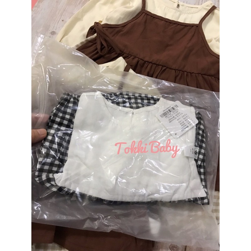 [SALE KHÔNG ĐỔI TRẢ] Set gile kèm váy body vintage cho bé gái