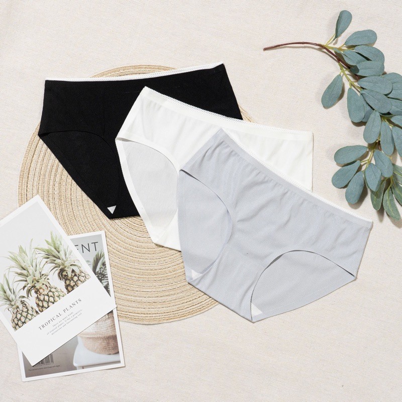 Quần lót nữ đúc su 💋SALE💋quần chip nữ đúc su thun lạnh gân tăm không viền mặc trong váy co giãn sexy | BigBuy360 - bigbuy360.vn