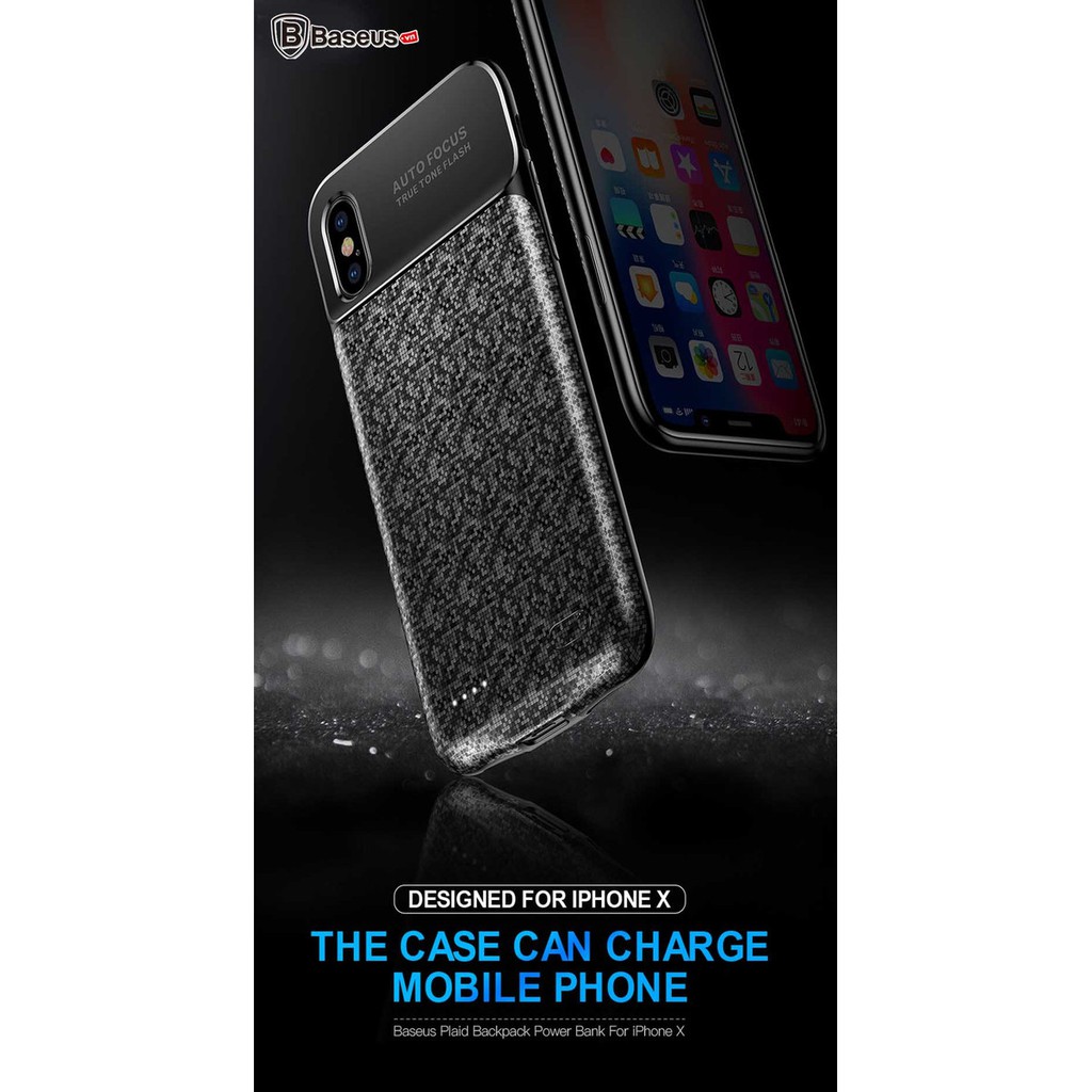 Ốp lưng tích hợp Pin Sạc dự phòng 3500mAh Baseus cho iPhone X