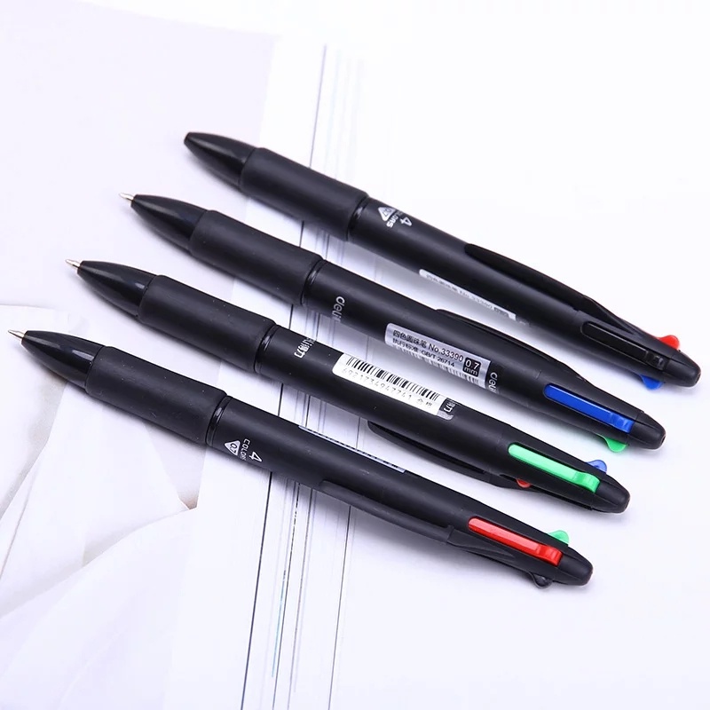 Bút bi nhiều màu Deli - 0.7mm - 4 màu mực