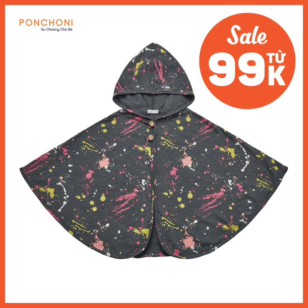 [GIÁ DÙNG THỬ] Áo choàng chính hãng Ponchoni - chống nắng tránh gió, 100% cotton. Thấm hút mồ hôi, mềm mại cho làn da bé