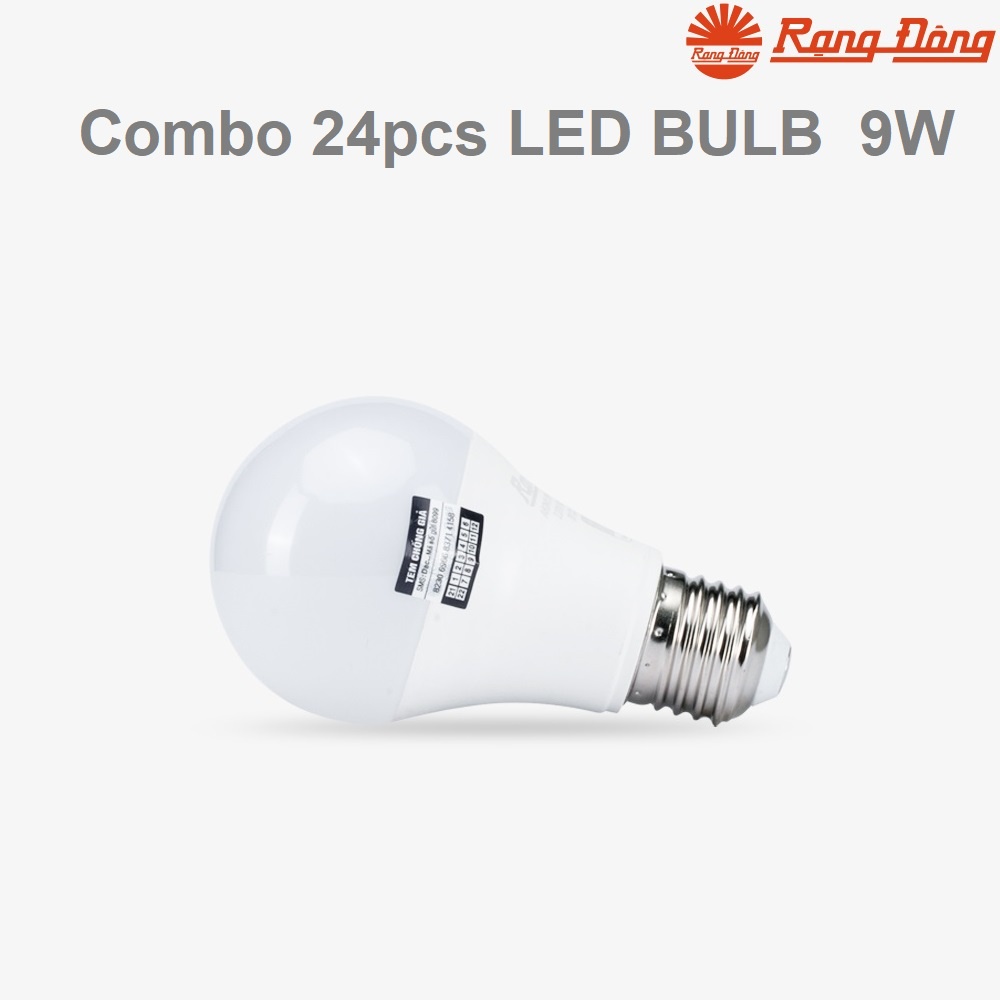 Combo 1 thùng 24 bóng đèn led 9w tròn Rạng Đông
