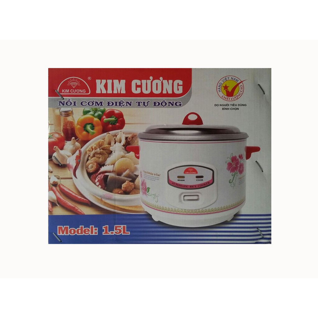 Nồi cơm điện nắp rời Kim Cương KC-1.5L - 1.5 Lít