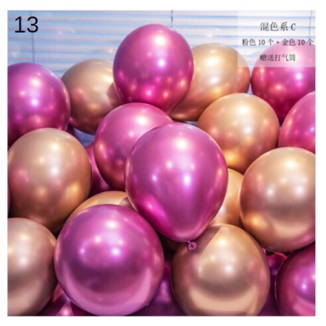 Set 10-20 bóng tròn siêu nhũ mạ chrome