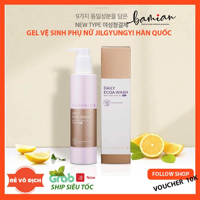 Gel Dung dịch vệ sinh phụ nữ JilGyungYi Daily Ecoa Wash 200ml