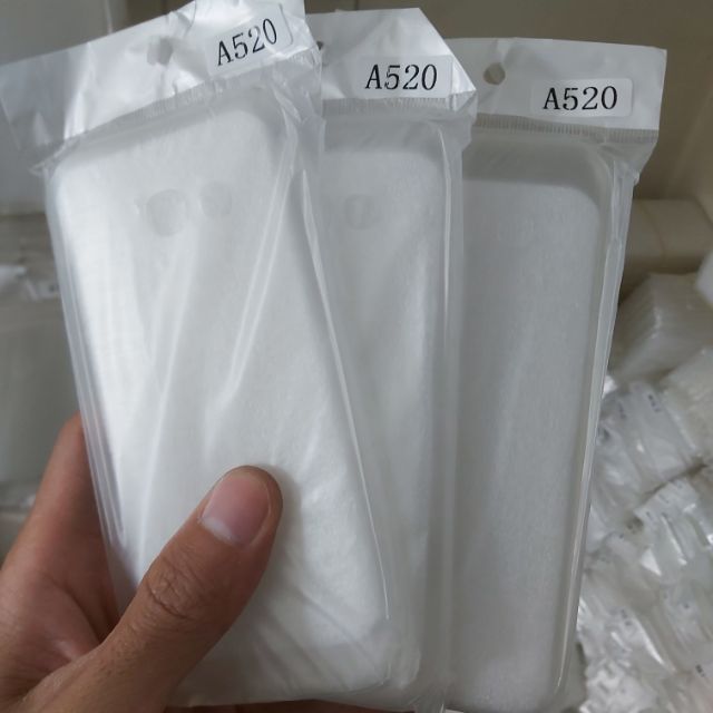 Bộ 3 chiếc ốp lưng cho galaxy A520/A5 2017 silicon trong suốt siêu mỏng(loại tốt)