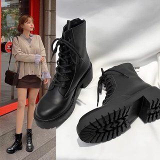 Boot da kéo khoá sau