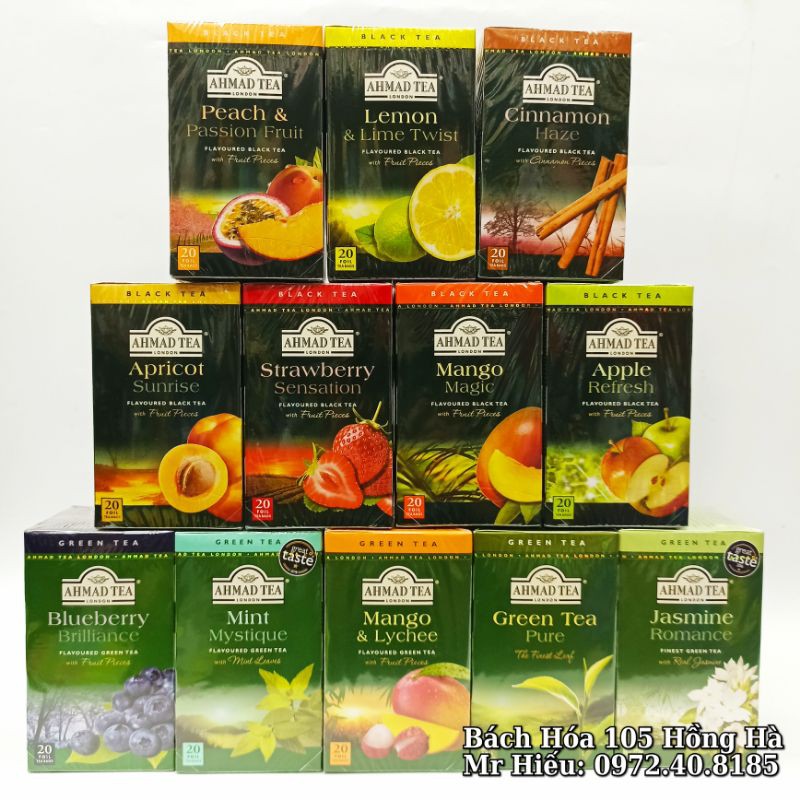 Trà Ahmad Tea hoa quả đủ các vị
