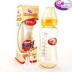 Bình sữa PPSU GB-BABY cổ hẹp 270ml (tặng 1 núm)