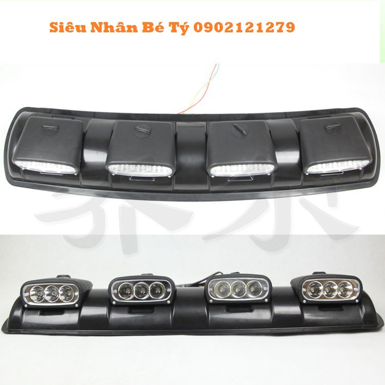 Đèn ốp nóc xe ô tô xe hơi đèn xương mù spotlight SUV off-road xe pickup Jeep đèn LED đèn trang trí (KÍNH MÀU Trắng)