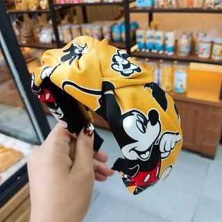 Băng Đô Cài Tóc Hình Chuột Mickey Chất Liệu Satin Cao Cấp