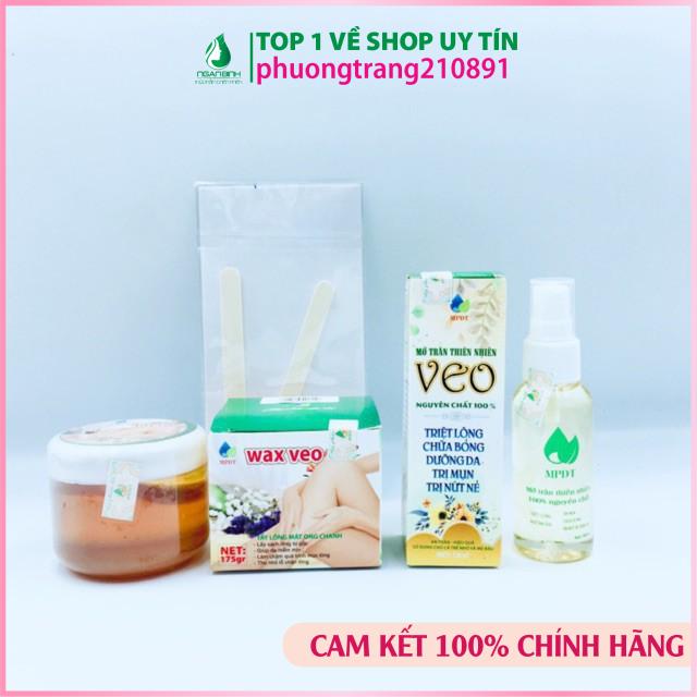 Combo wax lông và mỡ trăn tẩy lông nách, ria mép, lông cánh tay, chân, tẩy lông bikini tại nhà