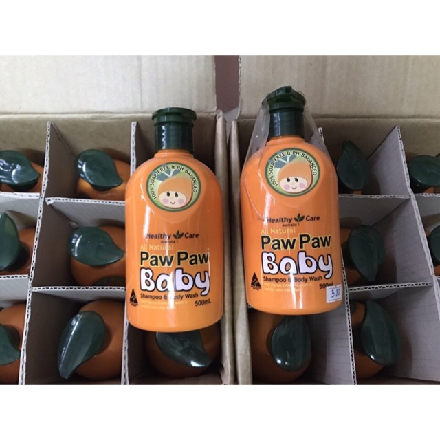 healthy care all natural paw paw baby shampoo wash 500ml
