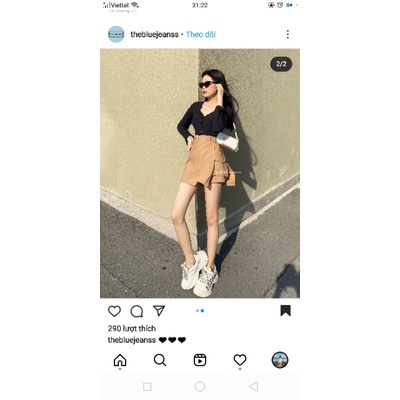 Pass set áo croptop+chân váy thebluejeanss