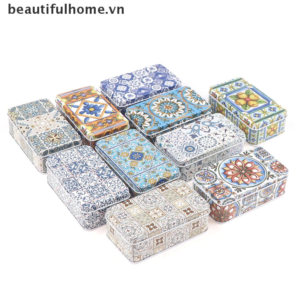 Hộp Thiếc Đựng Tiền Xu Hình Chữ Nhật Kích Thước 11.5x6.5x4cm