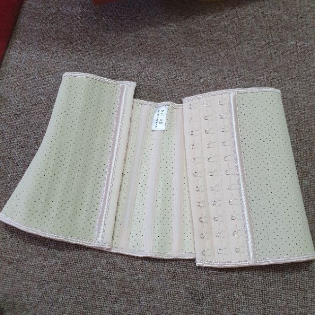 [Video Thật]Đai latex nịt bụng 25 xương 100% cao su (29cm) thông hơi 2 màu đen,da | BigBuy360 - bigbuy360.vn