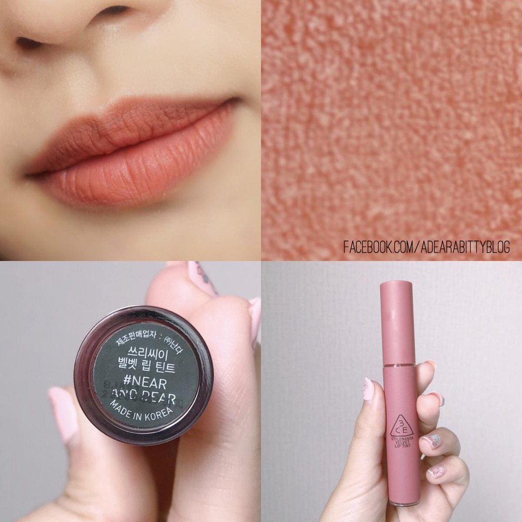 (CAM KẾT AUTH, TEM HIDDEN TAG) Son 3CE Velvet Lip Tint Near And Dear – Màu Hồng Đất