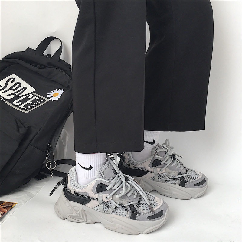 (3 MÀU) giày nữ thể thao NEW SHOES dây kẻ xoắn đế cao siêu cá tính hót trend | BigBuy360 - bigbuy360.vn