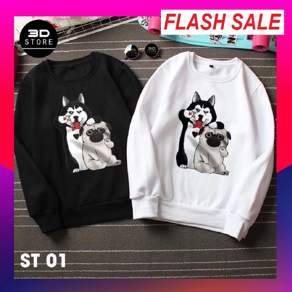 Áo Sweater hoodie nam nữ⚡FREESHIP⚡nĩ ngoại cao cấp form rộng tay dài-in hình