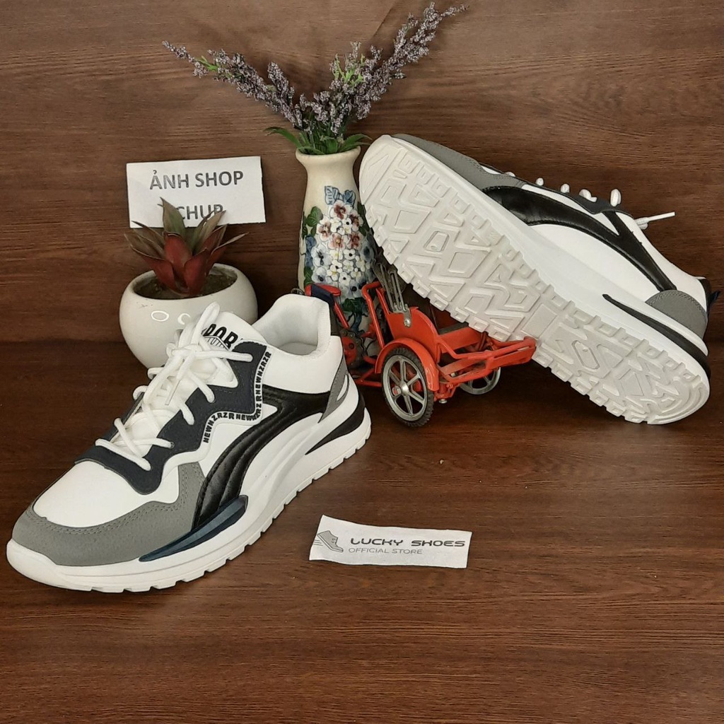 [Mã 97]✅ Giày Nam Phối Da Lộn Forrest Gump Trẻ Trung Thoáng Khí, Giày Sneaker Nam Thể Thao Cá Tính