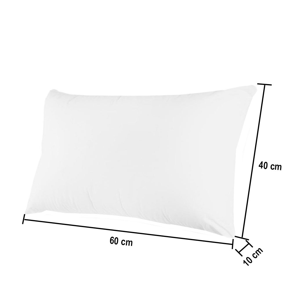 HomeBase HLS Gối cao su non mềm mại, êm ái W60xD40xH12cm màu trắng