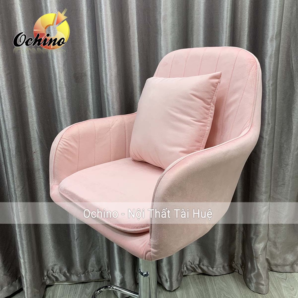 Ghế Makeup, Ghế Quầy Bar Mẫu Vân Sò Điều Chỉnh Độ Cao 60/80 Và Xoay 360 Độ Phong Cách Hiện Đại (Đủ Màu)